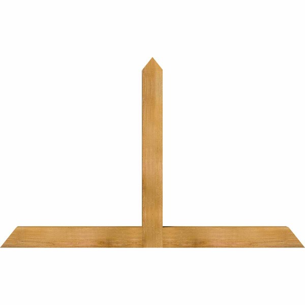 Ekena Millwork Portland Rough Sawn Timber Gable Bracket, Western Red Cedar, 60"W x 38"H x 4"D x 4"F, 15/12 Pitch GBW060X38X0404POR00RWR - main
